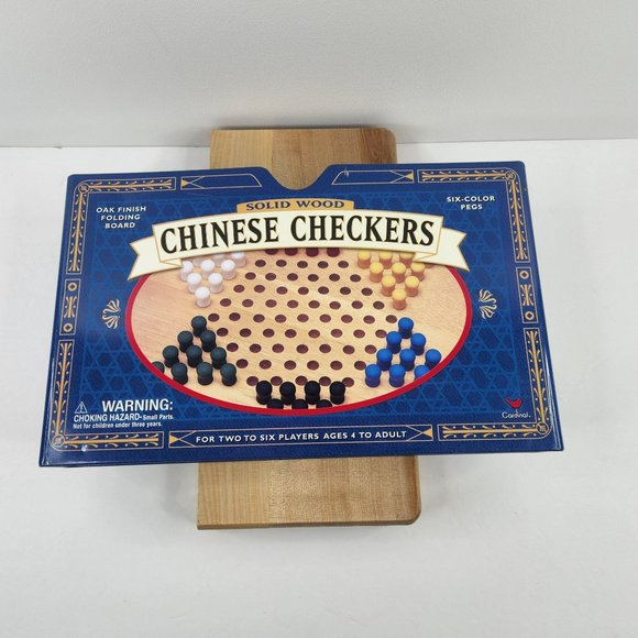 Cardinal Chinese Checkers Game Folding Solid Wood Board Metal Case Holder 1841 - Picture 5 of 7